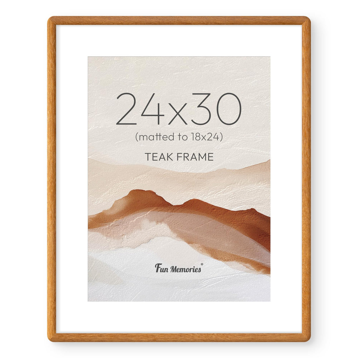 6x6 Picture Frame, USA-Sourced Walnut Wood Photo Frame with Tempered Glass, Handcrafted Rustic Farmhouse Frame for Wall & Tabletop Display, Matted to 4x4