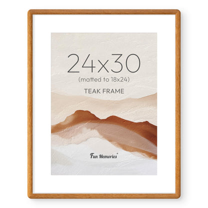 6x6 Picture Frame, USA-Sourced Walnut Wood Photo Frame with Tempered Glass, Handcrafted Rustic Farmhouse Frame for Wall & Tabletop Display, Matted to 4x4