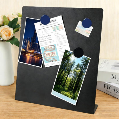 2‑Pack Magnetic Bulletin Board, Metal Stand for Photos Memos Home Office