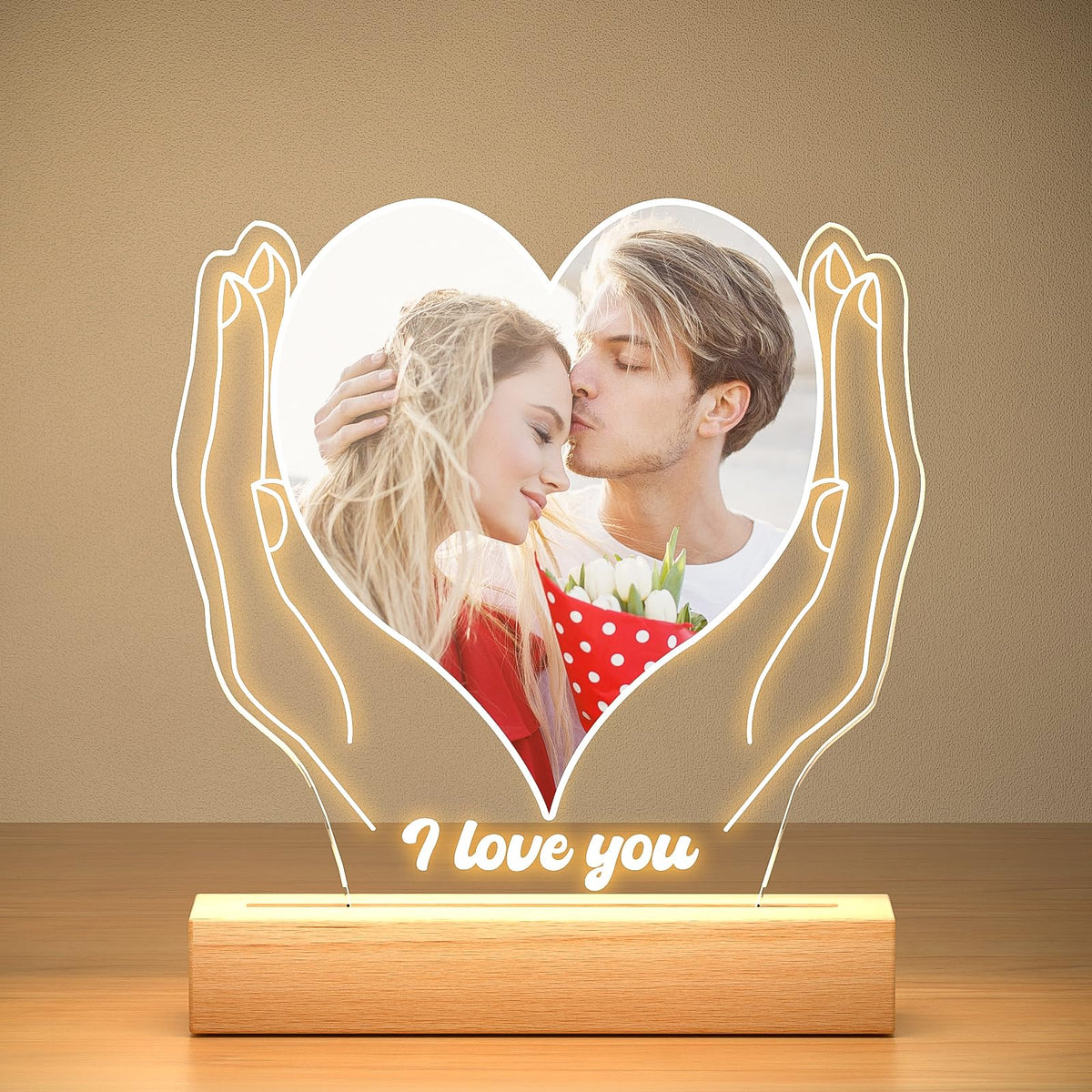 KoxSmar Custom Picture Frame, Personalized Photo Frame, Customized Picture Frames, Personalized Anniversary Birthday Gifts for Women Men Her Him Girlfriend Boyfriend Wife Husband Couple