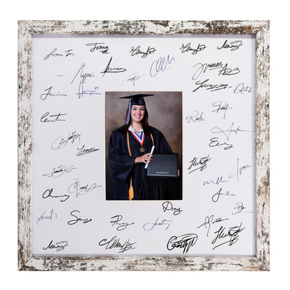 GarduationMall 11x14 Signature Picture Frame Holds 5x7 Photo with White Mat for Wedding Graduation | Wall or Tabletop Display