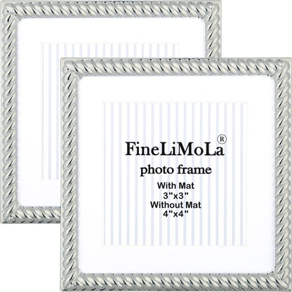 5x7'' Silver Rope Design Metal Picture Frames with Hi Quality Velvet Backing and Real Glass Front,Silver Photo Frame 7x5'' for Desktop Display Or Wall Hanging