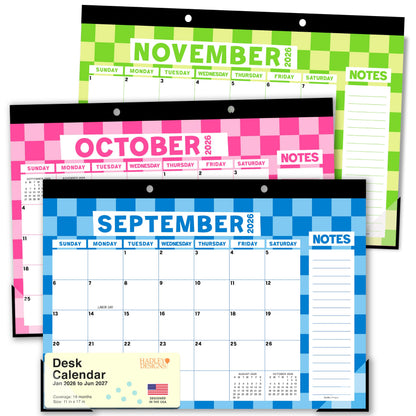 Large Desk Calendar 2026 - Desktop Calendar 2026-2027