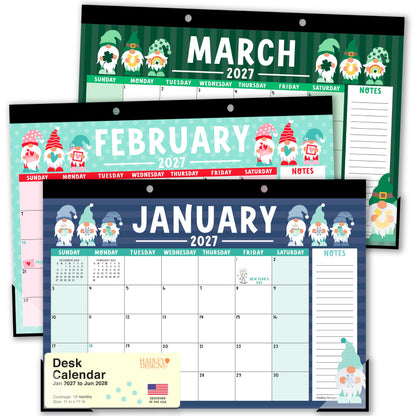 Large Desk Calendar 2026 - Desktop Calendar 2026-2027