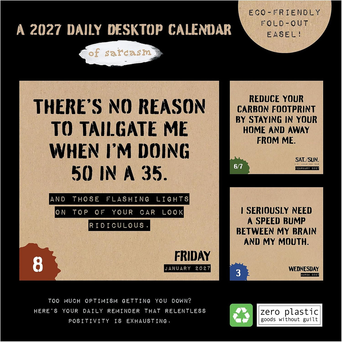 TF Publishing 2027 Anti Affirmations/Daily Sarcasm Daily Desktop Calendar