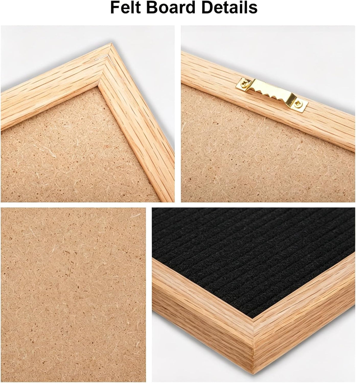 10x10" Felt Board Felt Letter Board, Changeable Message Board Word Board Letter Board Sign Bulletin Board 170 Letters with Stand, Pregnancy Announcements Baby Announcement Sign, Valentines Day Gifts Letterboard (Black)