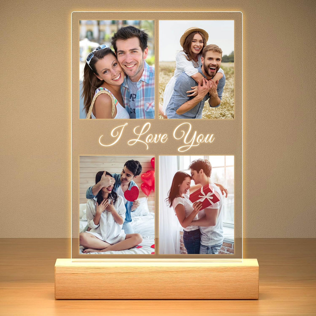 KoxSmar Custom Picture Frame, Personalized Photo Frame, Customized Picture Frames, Personalized Anniversary Birthday Gifts for Women Men Her Him Girlfriend Boyfriend Wife Husband Couple