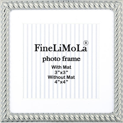 5x7'' Silver Rope Design Metal Picture Frames with Hi Quality Velvet Backing and Real Glass Front,Silver Photo Frame 7x5'' for Desktop Display Or Wall Hanging