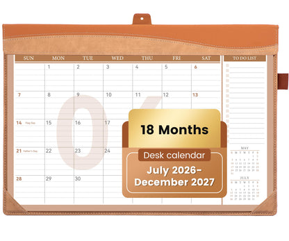 Yoment Desk Calendar 2026-2027, 17" x 12", from Now - Dec 2027(18 Months)