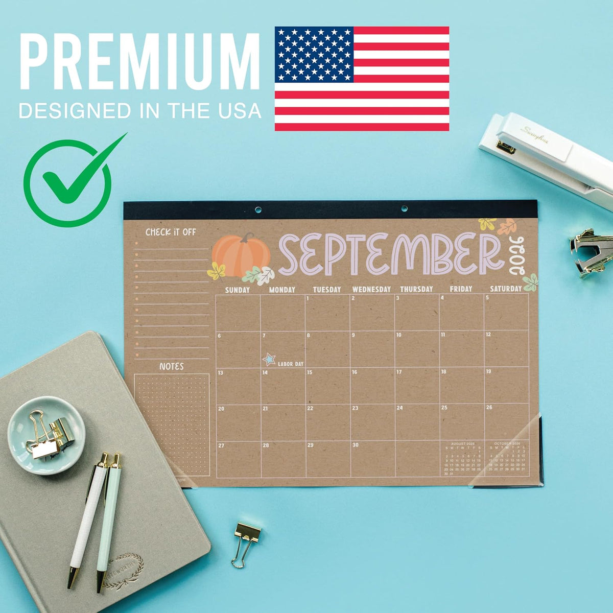 Large Desk Calendar 2026 - Desktop Calendar 2026-2027