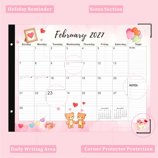 Large Desk Calendar 2026-2027 22x17 Inches,18 Month