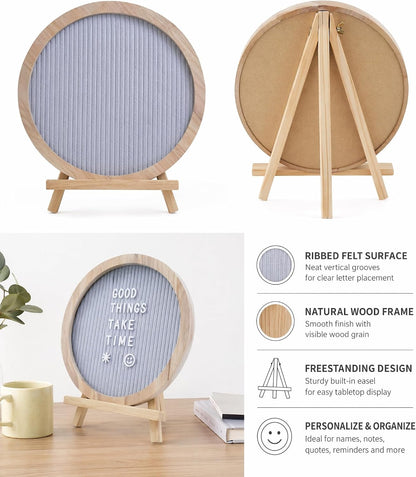 10" Round Felt Letter Board with 208 Letters