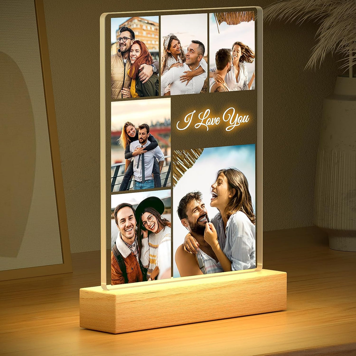 KoxSmar Custom Picture Frame, Personalized Photo Frame, Customized Picture Frames, Personalized Anniversary Birthday Gifts for Women Men Her Him Girlfriend Boyfriend Wife Husband Couple