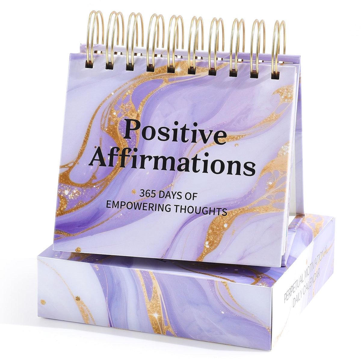 Daily Flip Calendar with Inspirational Quotes - Motivational Perpetual Calendar Desk Office Home Decor for Women, Gifts Desk Accessories for Girls Positive Affirmations
