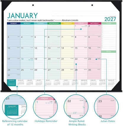 2027 Desk Calendar - Desk Calendar 2027, 22" x 17",Jan 2027 - Dec 2027