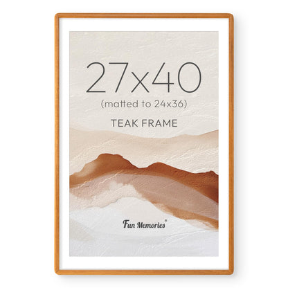 6x6 Picture Frame, USA-Sourced Walnut Wood Photo Frame with Tempered Glass, Handcrafted Rustic Farmhouse Frame for Wall & Tabletop Display, Matted to 4x4