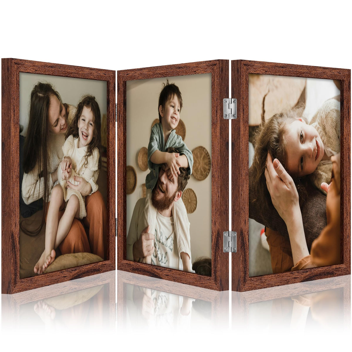 decorUhome Black Triple 4x6 Picture Frame Vertical