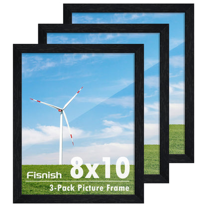 12x12 Picture Frame Sef of 10, for Wall Gallery Decor, Black