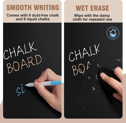 SELEAD Small Chalkboard Words Sign w/Metal Stand, 2 Pack 8”x12”, Rectangle