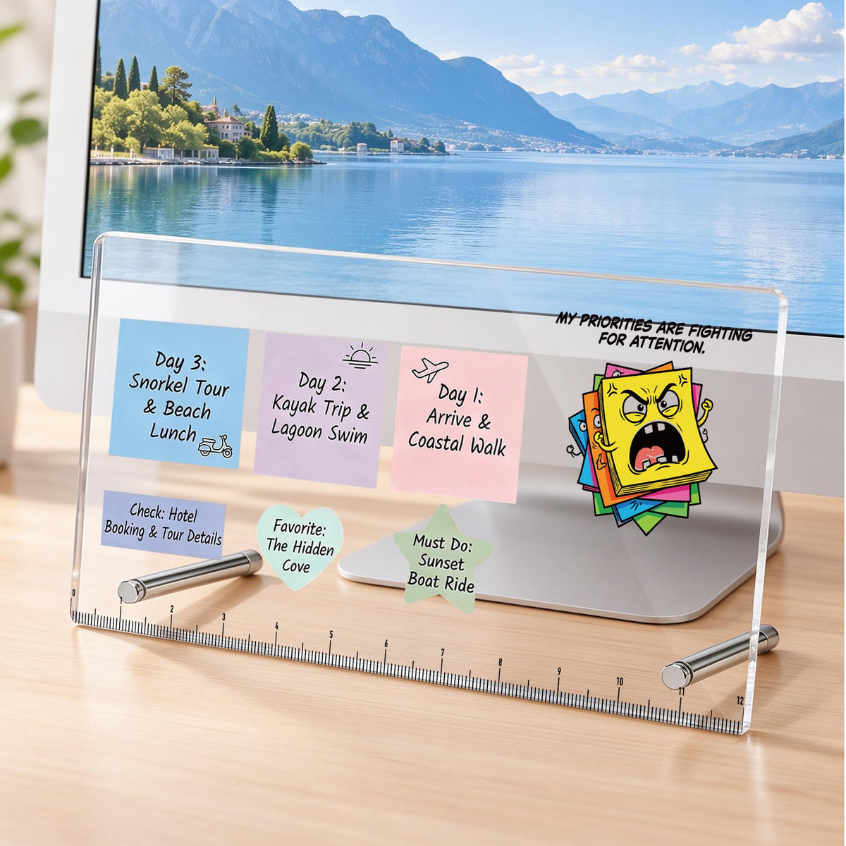 Monitor Memo Board Be The Sunshine Inspirational Acrylic Desk Note Holder
