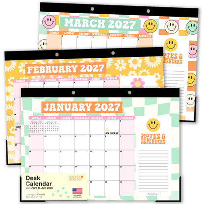 Large Desk Calendar 2026 - Desktop Calendar 2026-2027