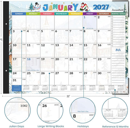 2027 Calendar - 2027 Desk Calendar, 22" x 17", Jan.2027 - Dec.2027