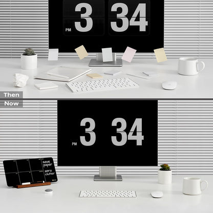 Desktop Black Glass Weekly Planner Dry Erase Whiteboard with Detachable Wood Stand,Small Portable Week Calendar to Do List White Board 12x6 for Office, Home, Schools, Marker&Eraser Included, Yeoux