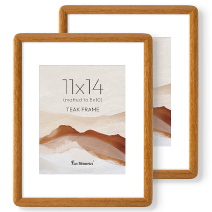 6x6 Picture Frame, USA-Sourced Walnut Wood Photo Frame with Tempered Glass, Handcrafted Rustic Farmhouse Frame for Wall & Tabletop Display, Matted to 4x4