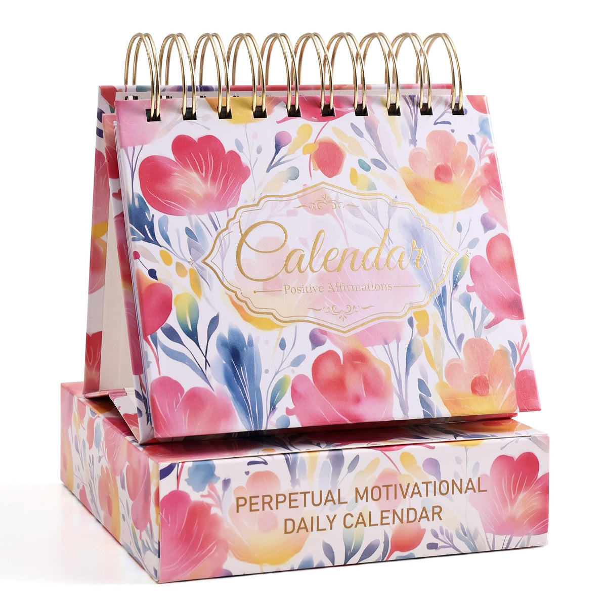 Daily Flip Calendar with Inspirational Quotes - Motivational Perpetual Calendar Desk Office Home Decor for Women, Gifts Desk Accessories for Girls Positive Affirmations