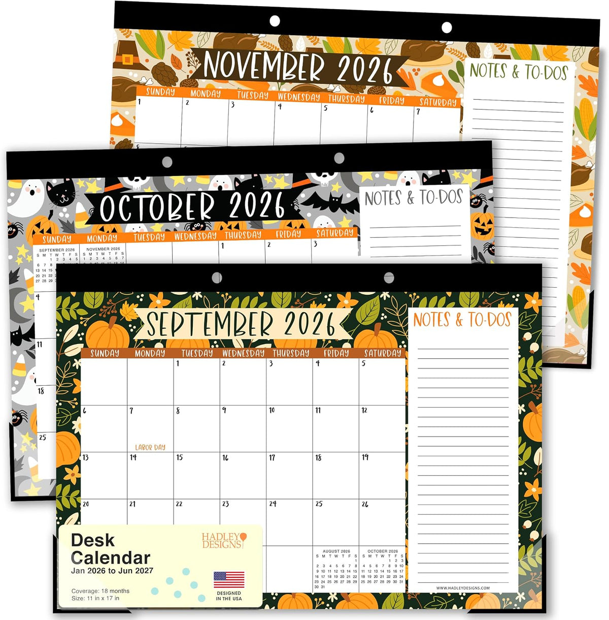 Large Desk Calendar 2026 - Desktop Calendar 2026-2027