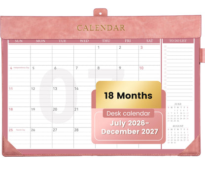 Yoment Desk Calendar 2026-2027, 17" x 12", from Now - Dec 2027(18 Months)
