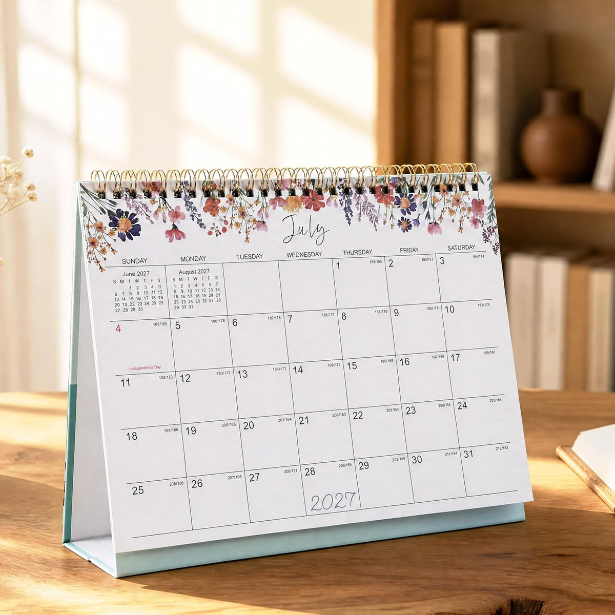 2027 Desk Calendar - Standing Flip Desk Calendar 2027, Jan 2027 - Dec 2027