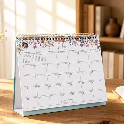 2027 Desk Calendar - Standing Flip Desk Calendar 2027, Jan 2027 - Dec 2027