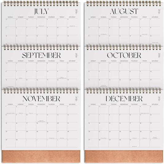Small Desk Calendar 2026-2027, Jokotha Standing Flip Calendar, July 2026 to December 2027, 18 Month Desktop Calendar with Stickers & Minimalist Design, 8"x6"