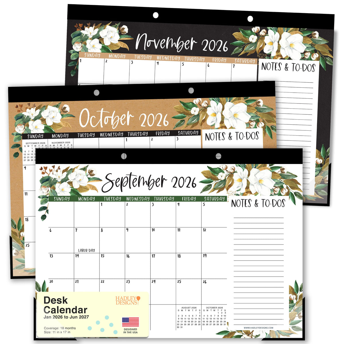 Large Desk Calendar 2026 - Desktop Calendar 2026-2027