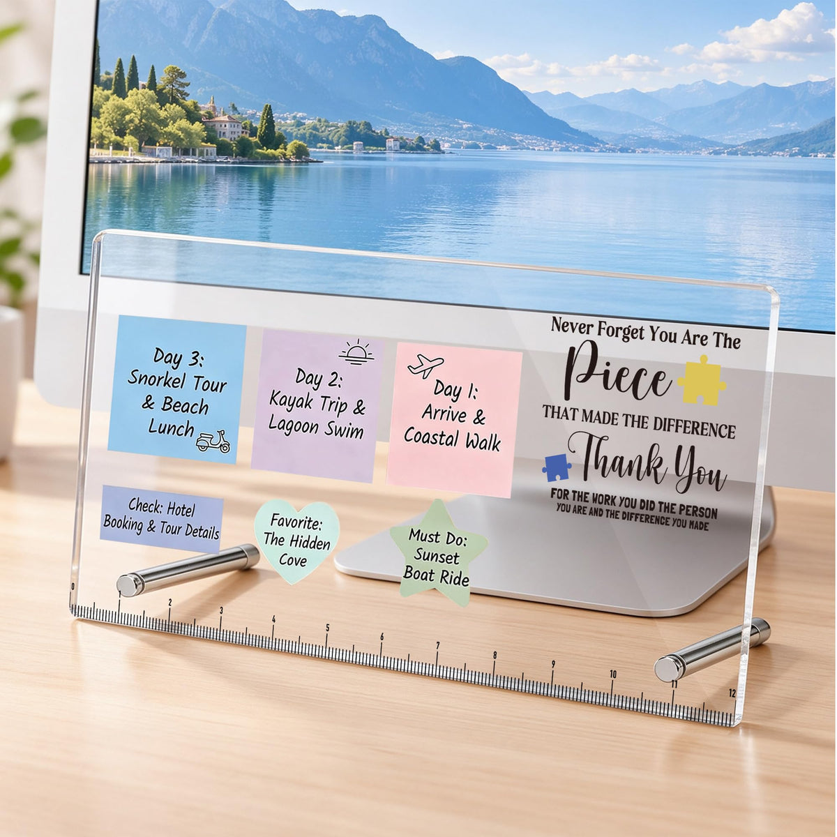Monitor Memo Board Be The Sunshine Inspirational Acrylic Desk Note Holder