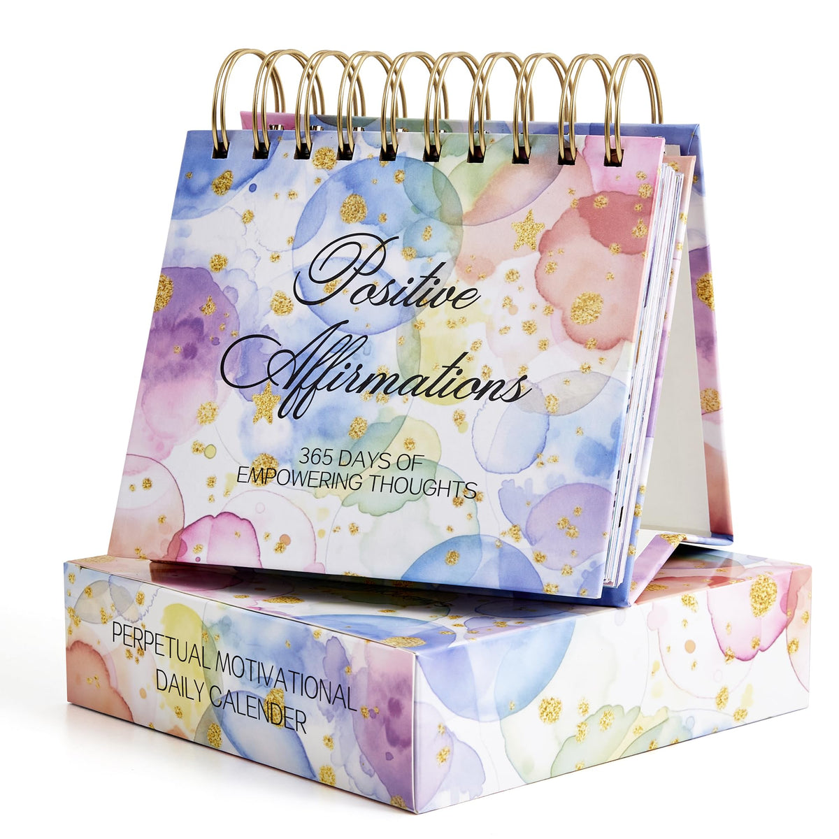 Daily Flip Calendar with Inspirational Quotes - Motivational Perpetual Calendar Desk Office Home Decor for Women, Gifts Desk Accessories for Girls Positive Affirmations