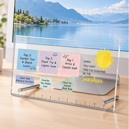 Monitor Memo Board Be The Sunshine Inspirational Acrylic Desk Note Holder