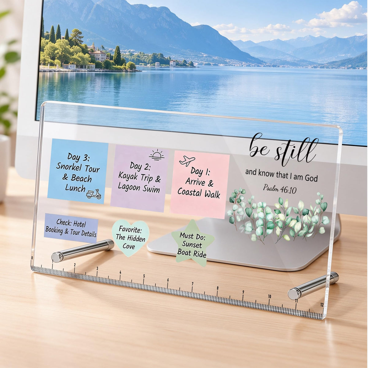Monitor Memo Board Be The Sunshine Inspirational Acrylic Desk Note Holder
