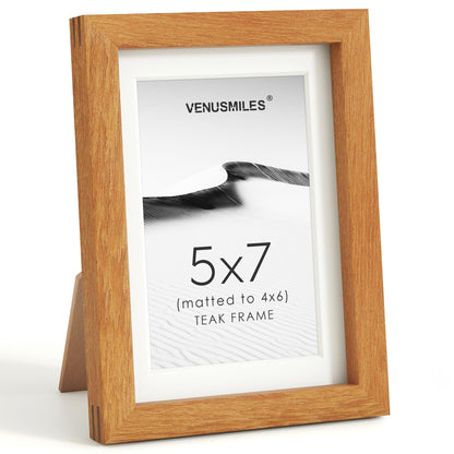4x6 Picture Frame, USA-Sourced Natural Maple Wood Photo Collage Frame with HD Tempered Glass, Modern Simple 4 x 6 Wooden Frame Matted to 3.5x5, Gallery Wall Frames for Art, Wall or Tabletop Display