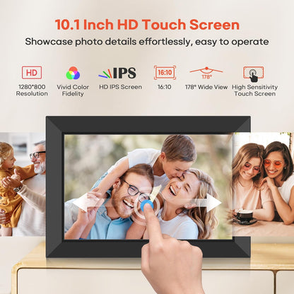 Frameo Digital Picture Frame,10.1" Electronic Photo Frames WiFi, 32GB