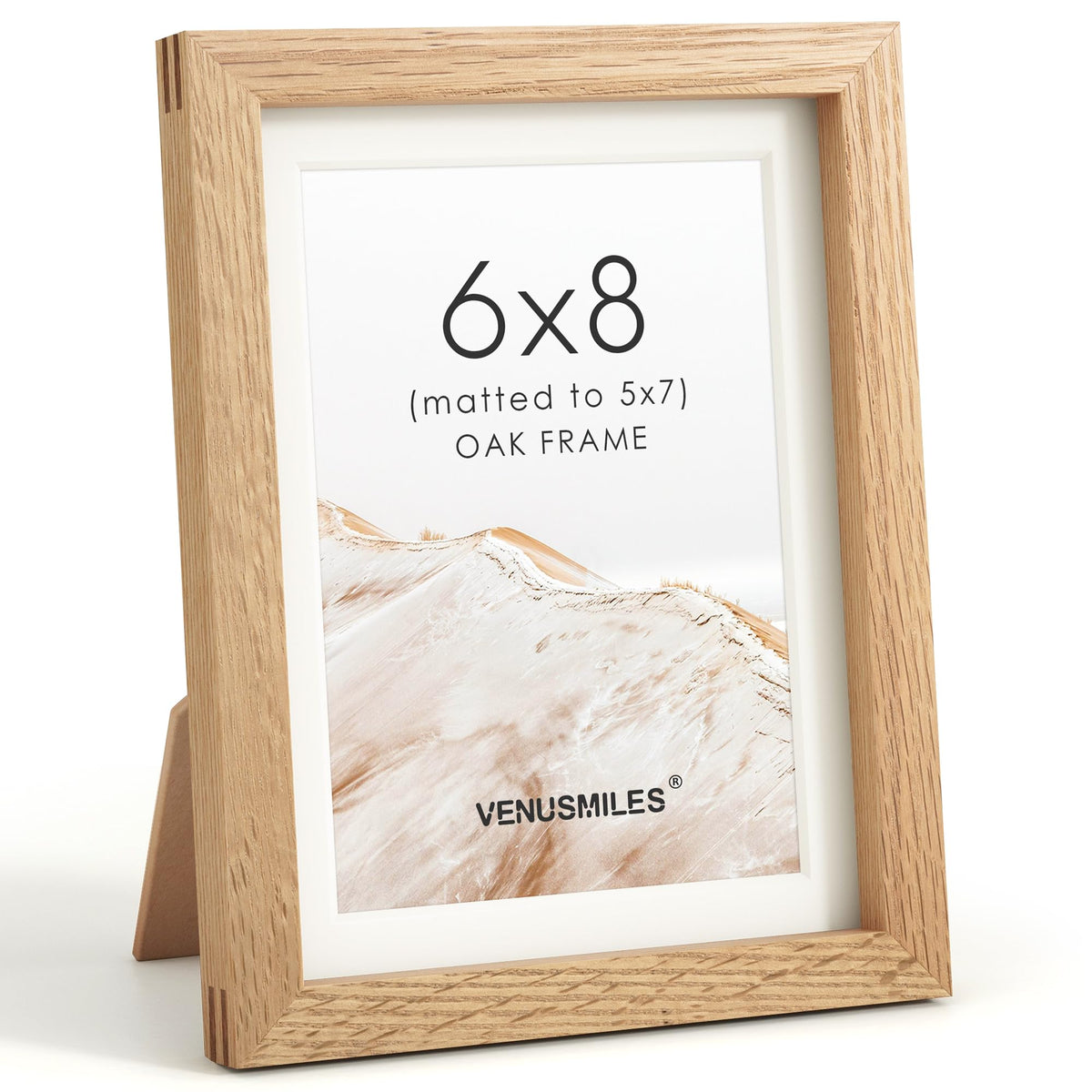 4x6 Picture Frame, USA-Sourced Natural Maple Wood Photo Collage Frame with HD Tempered Glass, Modern Simple 4 x 6 Wooden Frame Matted to 3.5x5, Gallery Wall Frames for Art, Wall or Tabletop Display