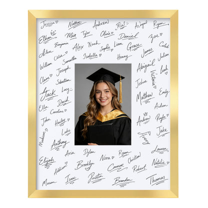 eletecpro 11x14 Signable Picture Frame with Clear Acrylic Cover, Signature Photo Frame with Mat Display 5x7 Photo for Tabletop or Wall, Wedding Guest Book Alternative, Graduation Decoration, Black