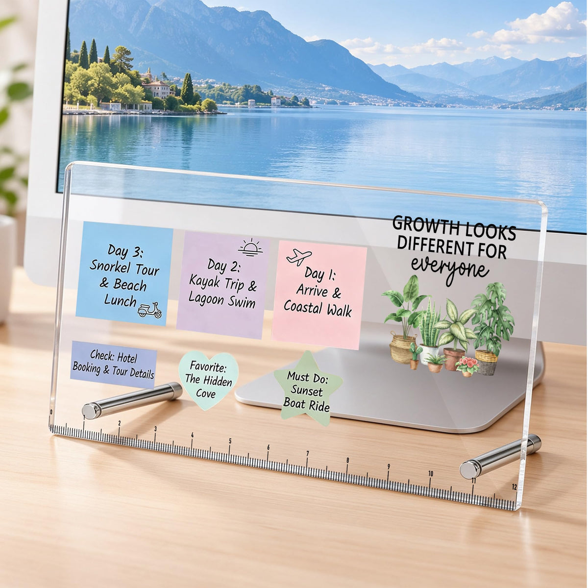Monitor Memo Board Be The Sunshine Inspirational Acrylic Desk Note Holder