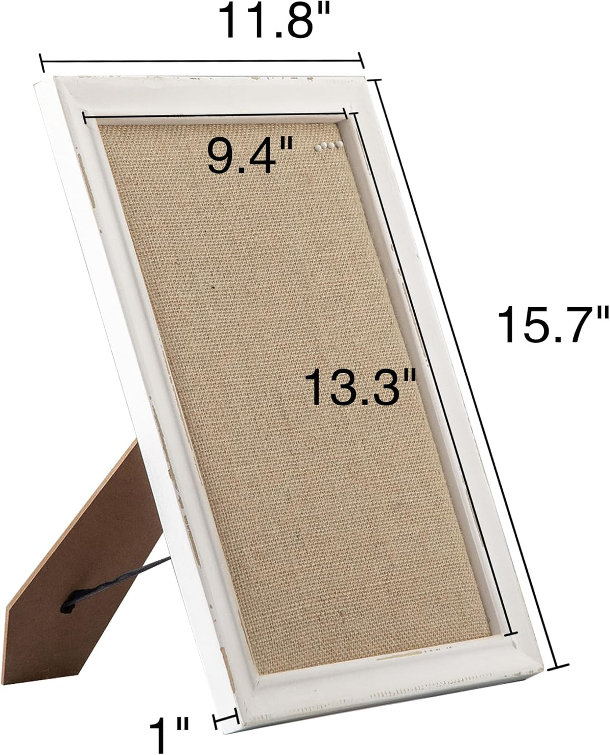 SOFE Rustic Cute Bulletin Board for Desk, 12"×16" Linen Pin Board