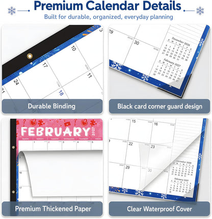 Large Desk Calendar 2026-2027 - 18-Month Jul 2026 - Dec 2027, 22x17in