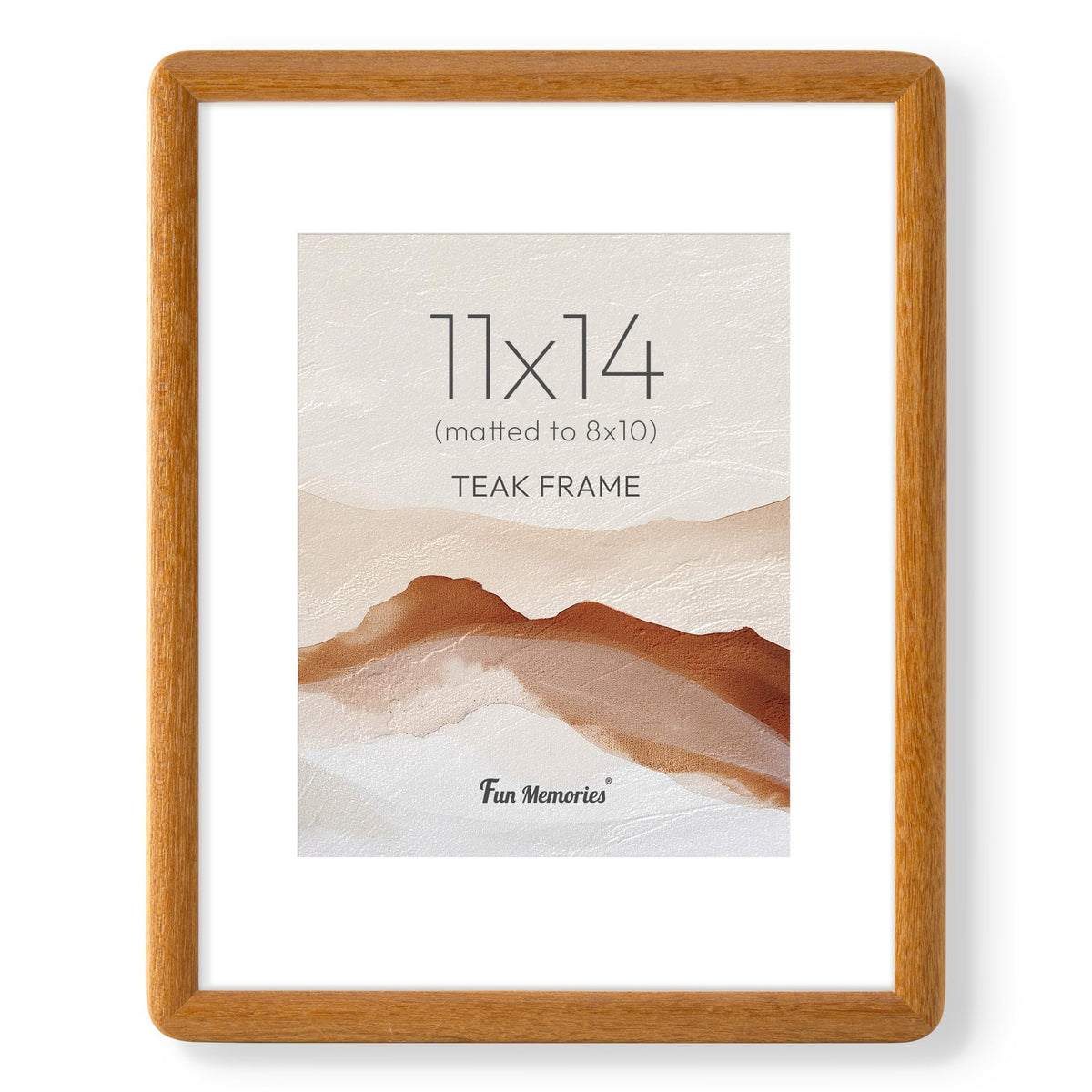6x6 Picture Frame, USA-Sourced Walnut Wood Photo Frame with Tempered Glass, Handcrafted Rustic Farmhouse Frame for Wall & Tabletop Display, Matted to 4x4