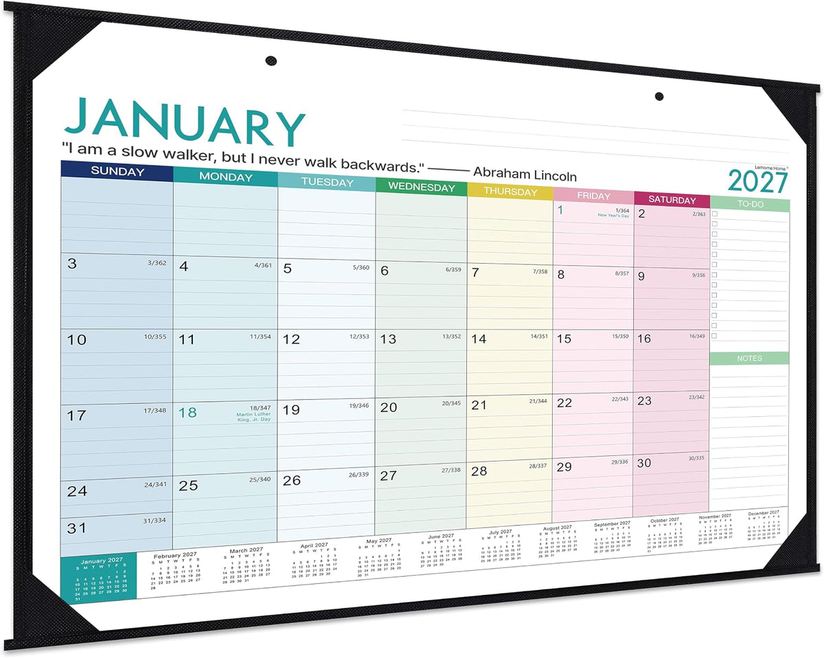 2027 Desk Calendar - Desk Calendar 2027, 22" x 17",Jan 2027 - Dec 2027