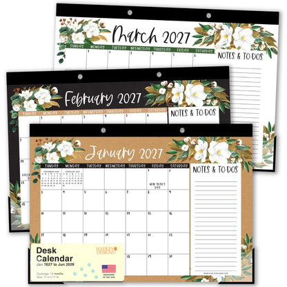 Large Desk Calendar 2026 - Desktop Calendar 2026-2027