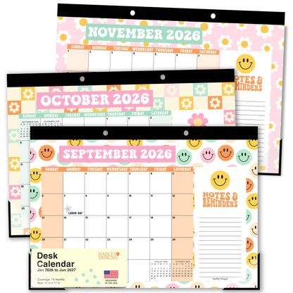 Large Desk Calendar 2026 - Desktop Calendar 2026-2027